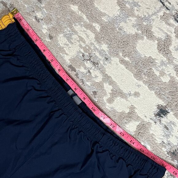 Vintage Y2K Nike Warm Up Track Lined Pants Mens 2XL Baggy Navy Gold Basketball - Picture 10 of 13